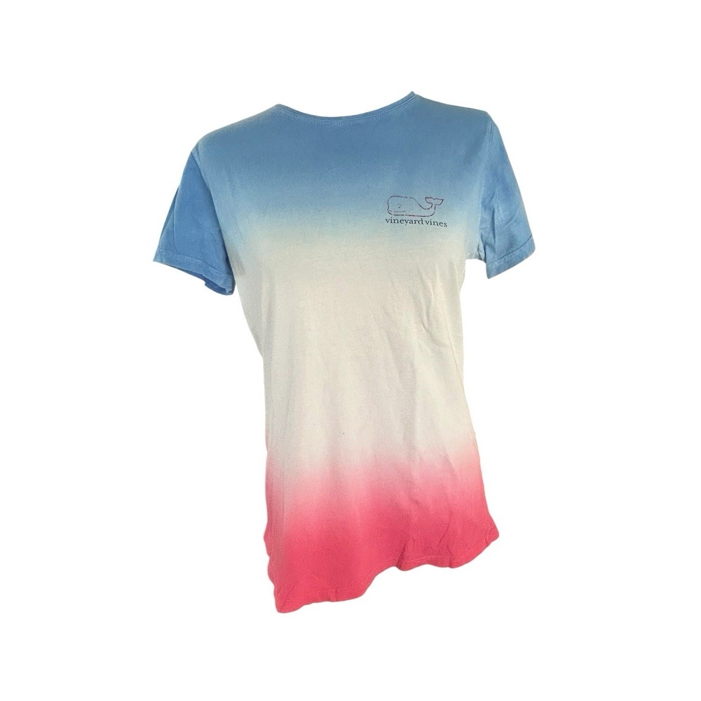 Vineyard Vines Red White Blue 100% Cotton Tee Womans SZ S Casual